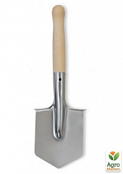 Лопата саперна, нержавіюча 500 мл з дерев'яною ручкою №70-8152