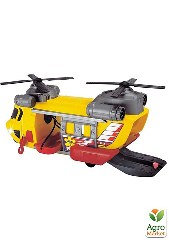 Функциональный вертолет "Служба спасения" с лебедкой, звуковым и световым эффектами, 30 см, 3+ Dickie Toys - фото 2