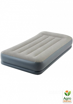 Надувне ліжко з вбудованим електронасосом, односпальне, сіре ТМ "Intex" (64116)2