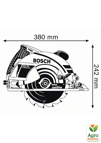 Пила дискова Bosch GKS 190 (1.4 кВт, 190 мм) (0601623000) - фото 2