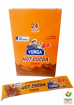 Напій розчинний Гарячий какао (шоу-бокс 24 стика) ТМ "Юнга" стики по 14г1