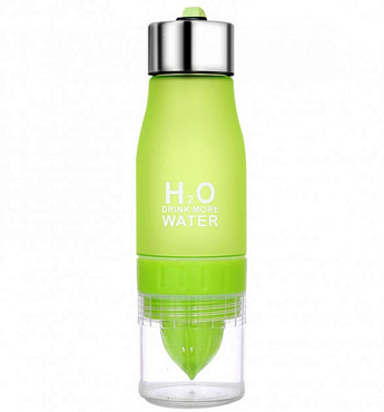 Бутылка для воды и напитков H2O Water Bottle с соковыжималкой 650 мл зеленая SKL11-187053 - фото 2