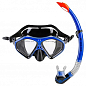 Набор для плавания маска и трубка Dolvor 289PVC черно-синий SKL83-282738