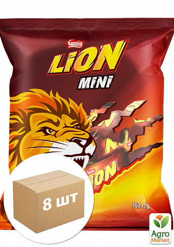 Цукерки Lion ТМ "Nestle" (Стандартний пакет) 162г упаковка 8 шт