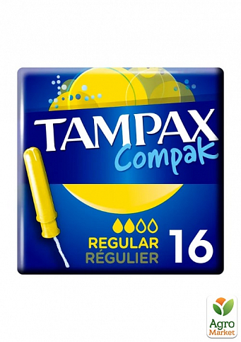 TAMPAX Compak Pearl Тампоны гигиенические с аппликатором Regular Duo 16шт