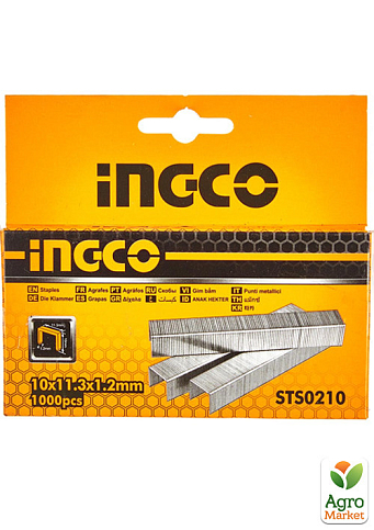 Скоби для степлера тип-140 10×1,2 мм 1000 шт INGCO