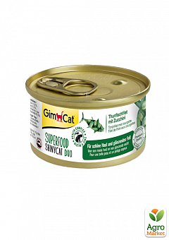 GimCat Superfood Shiny Cat Duo Влажный корм для кошек с тунцом и цукини  70 г (4145391)2