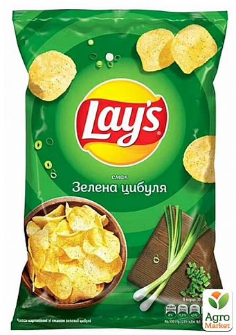 Картофельные чипсы (Зеленый лук) ТМ "Lay`s" 140г