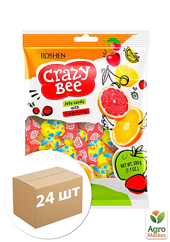 Карамель желтая (Безумная пчелка) ВКФ ТМ "Roshen" 200г упаковка 24 шт1