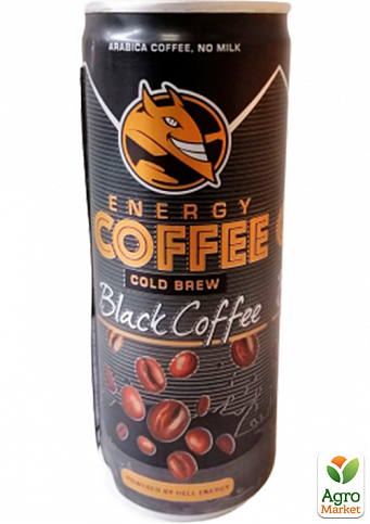 Холодный кофе ТМ "Hell" Energy Black Coffee 250 мл упаковка 24 шт - фото 2