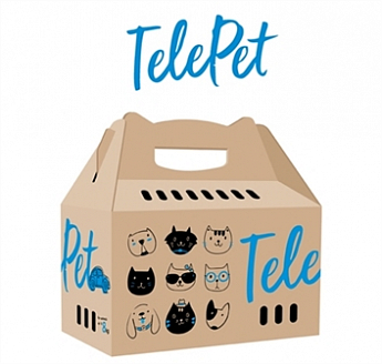 TelePet Коробка-переноска для собак и котов 45,5х22х43,5 см (3076330)