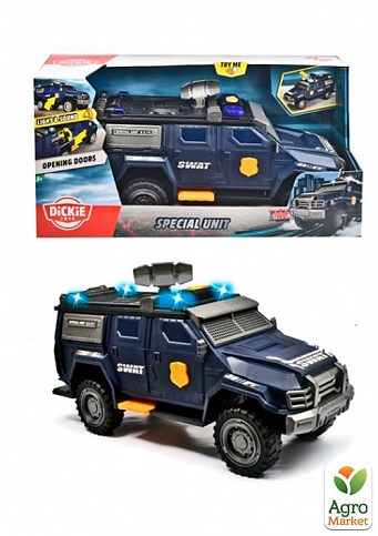 Автомобиль спецназначения "SWAT" с открывающимся багажником, звуковым и световым эффектами, 34 см, 3+ Dickie Toys