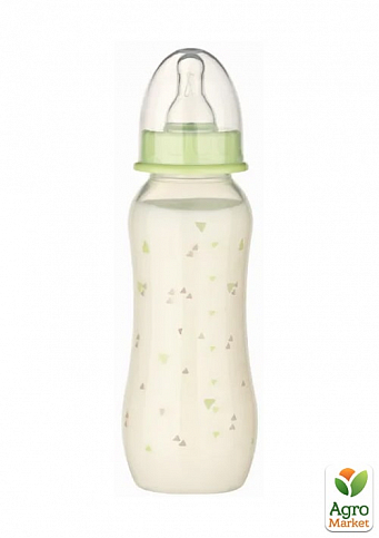 Пляшечка для годування пластикова Baby-Nova, 240мл салатова