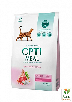 Сухой корм для взрослых кошек Optimeal со вкусом ягненка 10 кг (2941380)2