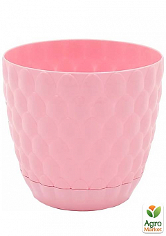 Цветочный горшок PINECONE NO:1, 0,75 л розовый, 11,5х11,5х10,5 см Alyaplastik (10373)2