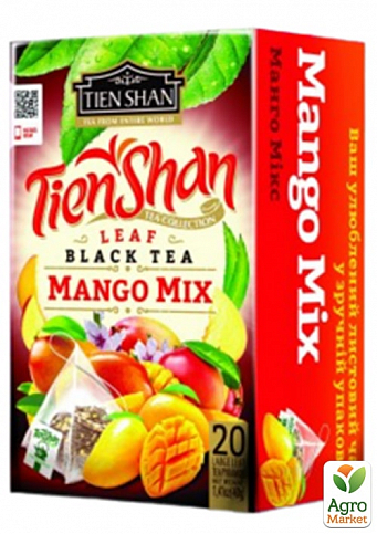 Чай чорний (Манго мікс) пачка ТМ "Тянь-Шань" 20 пірамідок упаковка 18шт - фото 2