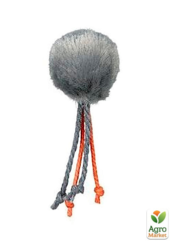 4126 Трикси Мяч меховой с веревками 4 см (4126100)