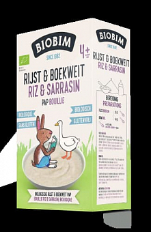 Каша безмолочна органічна гречано-рисова BioBim, 200г2