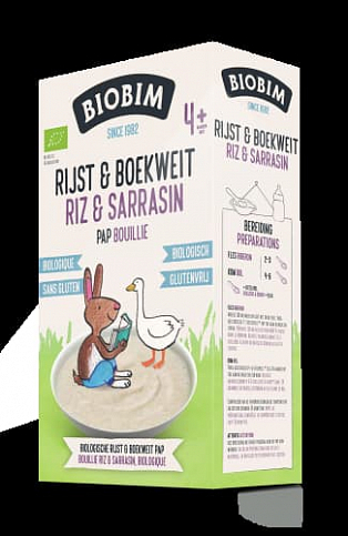 Каша безмолочна органічна гречано-рисова BioBim, 200г