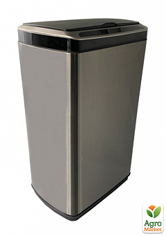 Сенсорное мусорное ведро JAH 30 л прямоугольное с внутренним ведром тёмно-серебряный металлик (6398)1