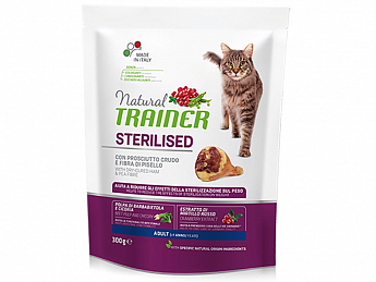 Trainer Natural Cat Adult Sterilized Cухой корм для стерилизованных кошек c лососем  300 г (2305040)