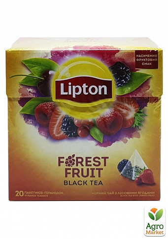 Чай чорний Forest fruit ТМ "Lipton" 20 пакетиків по 1.7г