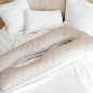 Подушка П-подібна для вагітних та відпочинку стьобана ТМ IDEIA 140х75х20 см світло-сірий/білий цена