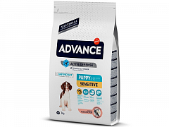 Advance Puppy Sensitive   Сухой корм для щенков всех пород с лососем и рисом 3 кг (0093461)2