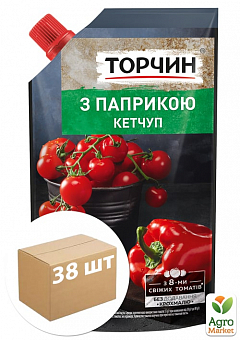 Кетчуп з паприкою ТМ "Торчин" 270г упаковка 38шт5