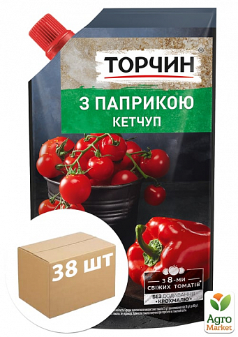 Кетчуп с паприкой ТМ "Торчин" 270г упаковка 38шт