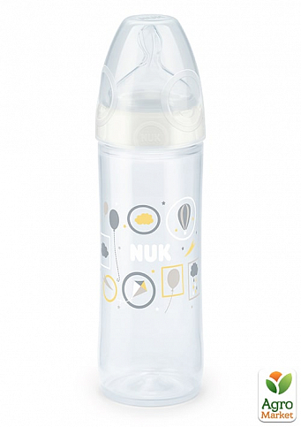Пляшка NewClass 250 мл пластик / соска силіконова 6-18 місяців NUK нейтральна
