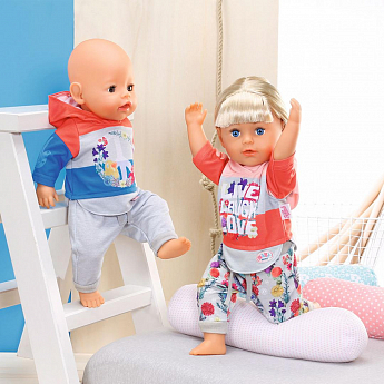 Набір одягу для ляльки BABY BORN - ТРЕНДОВИЙ СПОРТИВНИЙ КОСТЮМ (синій) - фото 4