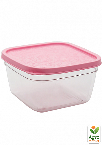 Контейнер харчовий 0,3 л прозоро-рожевий (5259)
