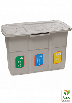 Бак для сортировки мусора 75 л Ecopat Deahome теплый серый (5702)2