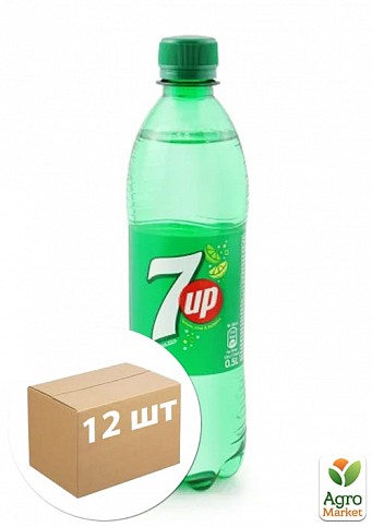 Газований напій ТМ "7UP" 0.5л упаковка 12шт