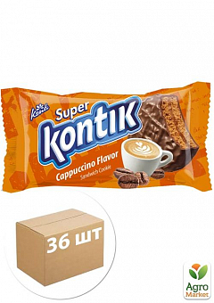 Печиво-сендвіч (капучіно) ТМ "Супер-Контик" 100г упаковка 36шт2