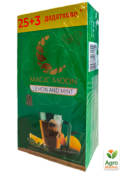 Чай зелений Лимон та м'ята TM "Magic Moon" 25+3 пакетиків по 1.8 г1