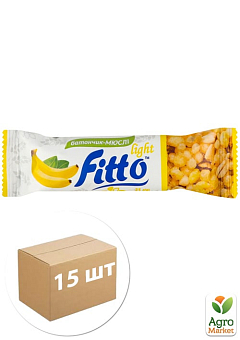 Батончик-мюсли с Бананом ТМ "Fitto light" 25г упаковка 15 шт1