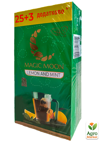 Чай зелений Лимон та м'ята TM "Magic Moon" 25+3 пакетиків по 1.8 г