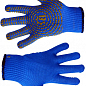 Перчатки вязаные синие с вкраплением, L, (587), (Украина) №16-030-1