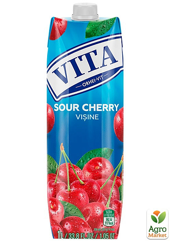 Нектар вишневий TM "Vita" 1л упаковка 12 шт - фото 2