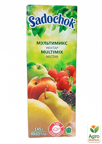 Нектар фруктово-ягідний "Мультімікс" (з м'якоттю) ТМ "Садочок" 1,45л упаковка 8шт - фото 2