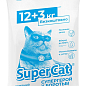 Наполнитель SuperCat стандарт, 12+3кг в экономичной упаковке (синий) (5159)