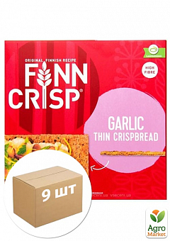 Сухарики ржаные (с чесноком) Garlic ТМ "Finn Crisp" 175г упаковка 9шт2