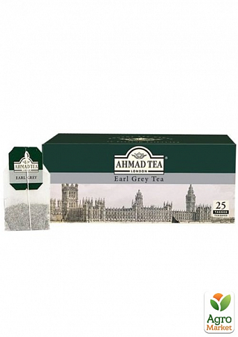 Чай Граф Грей (пачка) ТМ «Ахмад» 25 пакетиків по 2г упаковка 16шт - фото 2