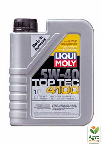 Моторна олія SAE 5W-40 TOP TEC 4100 (API SM/CF, MB 229.31, ACEA A3-04/B4-04/C3-04)