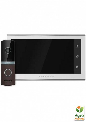 Комплект відеодомофону Arny AVD-7323A WiFi білий/коричневий 
