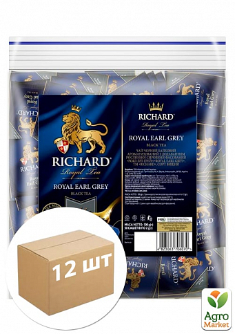 Чай Royal Earl Grey (пакет) ТМ "Richard" 50 саше упаковка 12 шт