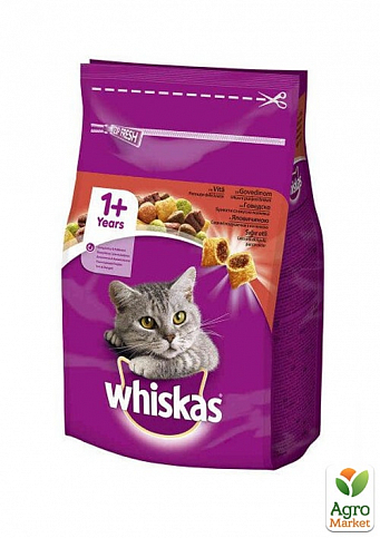 Корм для взрослых кошек Whiskas с говядиной 950г