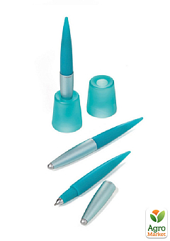 Ручка шариковая-стилус Troika Flexible stand с подставкой, бирюза (PIP81/TQ)2